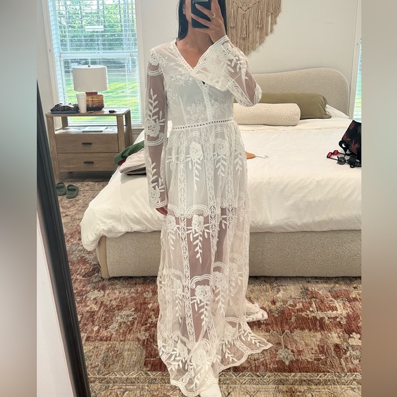 Boho white maxi dress - Picture 8 of 10